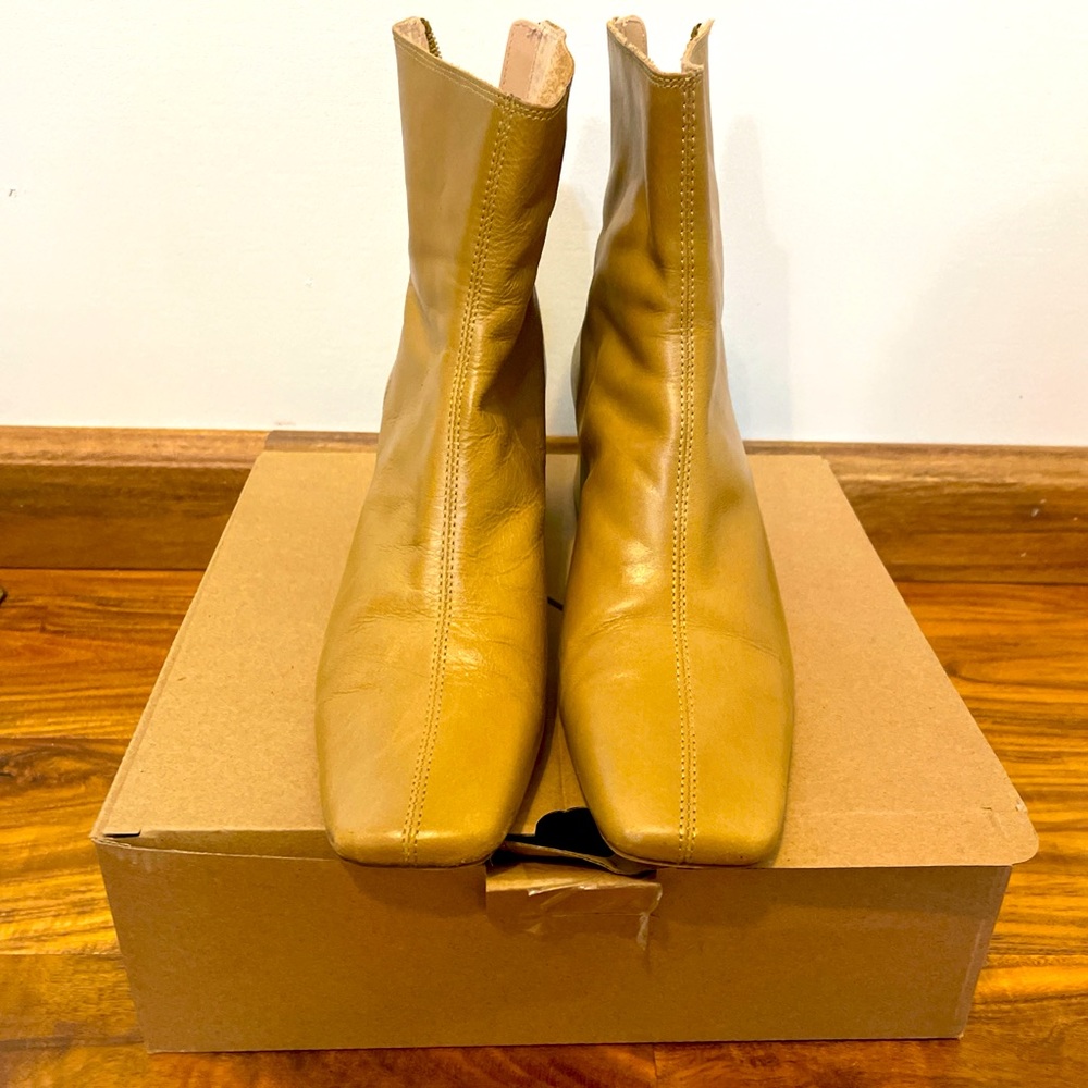 Mango Yellow Ankle Boots